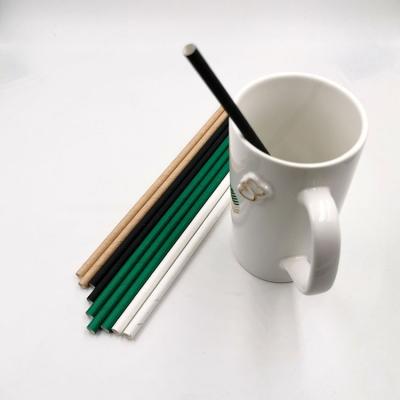 China China Food Standard 6mm Disposable Compostable Biodegradable Craft 8mm And Black Paper Straw For Coffee for sale