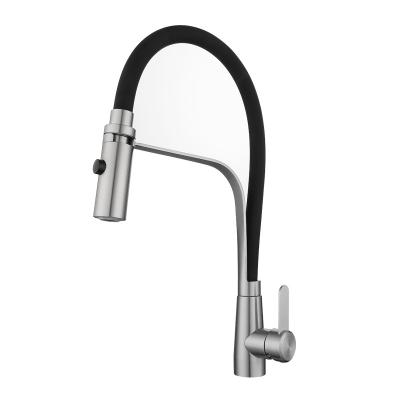 China Modern Kitchen Faucet Pull Down Mixer Taps Sink Faucet Tube Stainless Steel Gooseneck Swivel Arbitrary Universal Flexible Faucets for sale