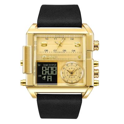 China Hot Selling Square Waterproof Men's Multifunctional Gold Belt Watch Men's Casual Electronic Watch Big Date Automatic Dial Sports Men's Electronic Watch for sale