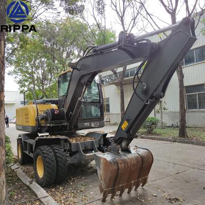 China Hotels Rippa Wheel Drive Hydraulic Excavator 8 Ton Used Wheel Excavator for sale