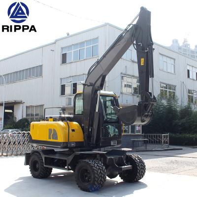 China Hotels Mini Wheel Hydraulic Excavator Brand New 8 Ton Large Escavator for sale