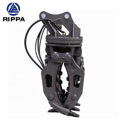 China Rippa Construction Machinery Excavator Attachments Excavator Parts Mini Excavator Log Grapple With Quick Hitch for sale