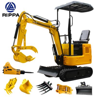 China Hotels Rippa 3 Ton 1ton 2ton 0.8 TON Mini Crawler Excavators Machine for sale