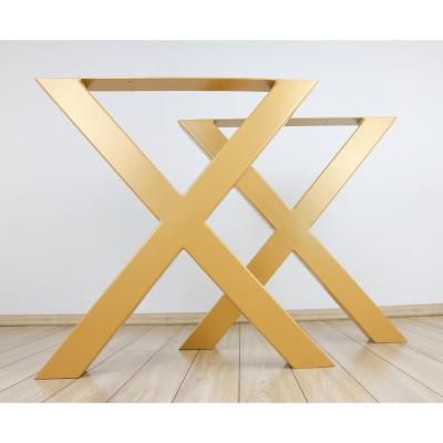 China Modern Furniture Table Legs Heavy Duty Desk Dining Desk X Shape Steel Coffee Dining Luxury Modern Metal Gold Table Legs For Table for sale