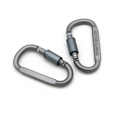 China Aluminum Alloy Carabiner High Quality Outdoor D-Shape Multi-Functional Quick Hanging Hook Buckle for sale