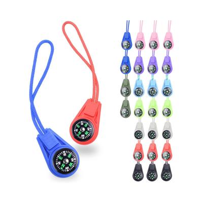 China Pointing Guide Camping Hiking Outdoor Key Chain Pull Mini Compass Pocket Navigation Tool Color Zipper Survival for sale