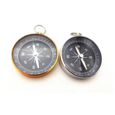 China Pointing Guide Compass Portable Camping Hiking Survival Navigation Aluminum Alloy Key Chain Compass for sale