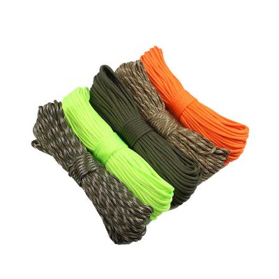 China Outdoor Camping Hiking Rescue High Quality Nylon Rope Parachute 550 Survival Adventure Travel Outdoor Camping Climbing Hand Woven Rope for sale