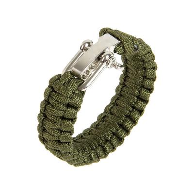 China Outdoor Camping Hiking Seven-core Clasp Outdoor Nylon Rope Woven Survival Bracelet Alloy Clasp Bracelet Fashion Traveling Bracelet for sale