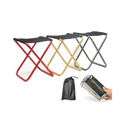 China PANEL Mini Outdoor Aluminum Alloy Folding Portable Stool Chair Stool Camping Fishing Beach Chair for sale