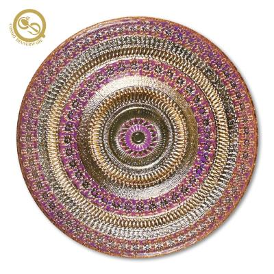 China Good Viable Turned Decorative Glass Charger Plates Bulk for sale