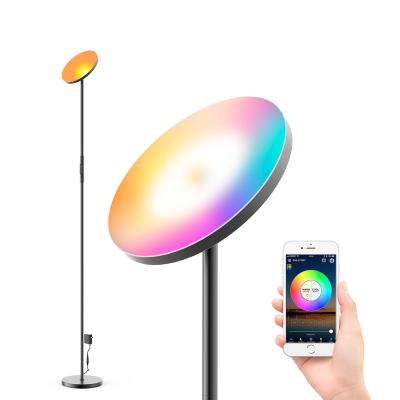 China 2.4G app 2.4G wifi light flexible zigbee light flexible zigbee wifi modern angle RGBCW BT alexa angle RGBCW remote control smart led floor lamp for sale