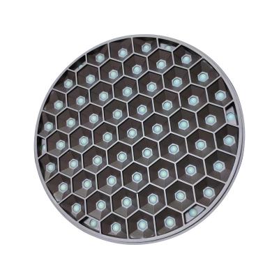 China Interior Ministry China Manufacturer Factory Indoor Round Ceiling Led Ultra Thin Lead Glass Shelf Panel Lights for sale