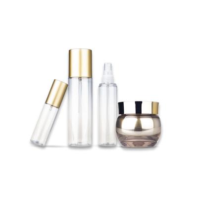 China Hot Sales 120ml 60ml 100ml Plastic Containers Jars And Cosmetic Spray Bottles Sets With Body Mist Spray Pump For Skin Care for sale