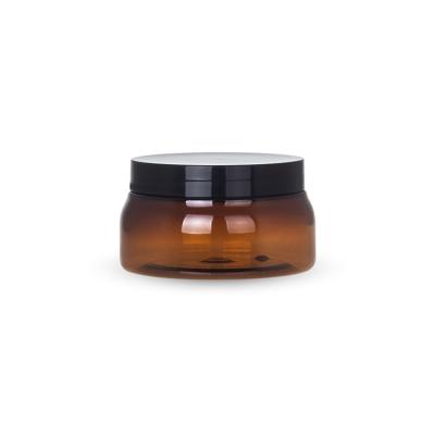 China HONGHAO 150ml Amber Transparent Skin Care Cosmetic Cosmetic Packaging POT Plastic Body Butter Container Cream Jar for sale