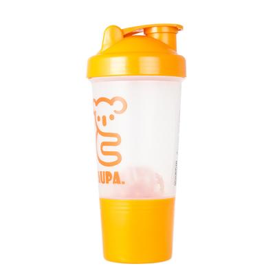 China Viable Custom Logo 500ml Protein Shaker Bottle Sport Drinking Water Plastic Bottle Shaker With Ball for sale