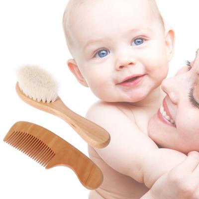 China Factory direct sale baby hair cushion newborn baby hair brush wooden hair reading brush for sale