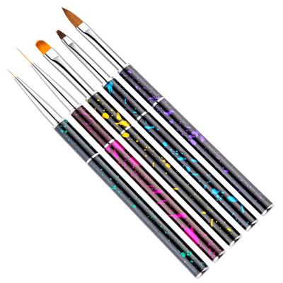 China Beauty Painting Tools Yaeshii Nail Printing Pen Acrylic Nail Art Brush UV Gel Brush Nail Art Brushes for sale