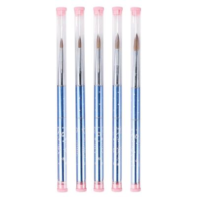 China Eco-friendly Hot Selling Polish Drawing Acrylic Nail Art Pen Metal Painting Kolinsky Metal Nail Brush Pure Popular Private Label Gel for sale