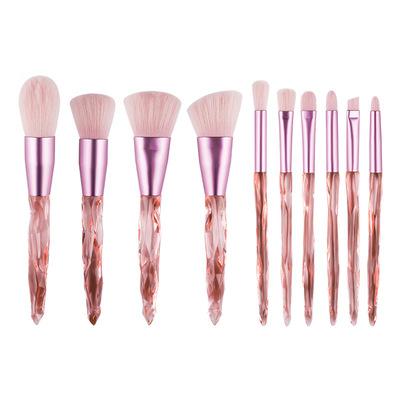 China Angular Blush Yiwu Profesional Pink Color Private Label 12 Pcs Hot Selling Makeup Brush Set for sale