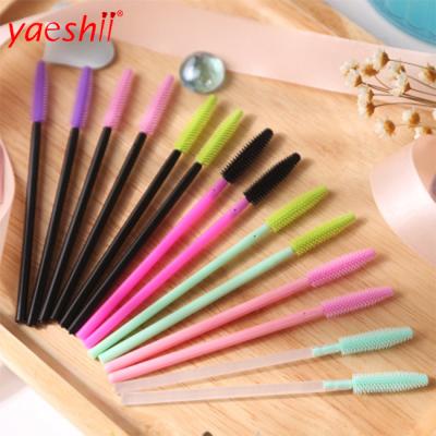 China New Arrival Silicone Eyelash Care Brush Colorful Eyelash Brush Disposable Eyelash Brush for sale