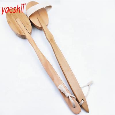 China Yaeshii 2019 Sample Free Body Wooden Bath Body Brush Long Handle Cleaning Brush Set for sale