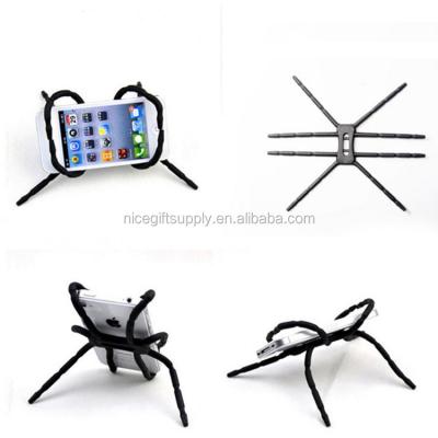 China Silicone Lazy Flat Octopus Digital Deformation Bracket Creative Spider Phone Desktop Holder for sale