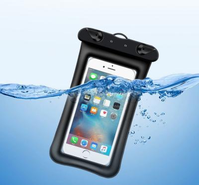 China New Waterproof PVC Airbag Inflatable Mobile Phone Bag Floating Touch Screen Swimming Transparent Mobile Phone Case for sale