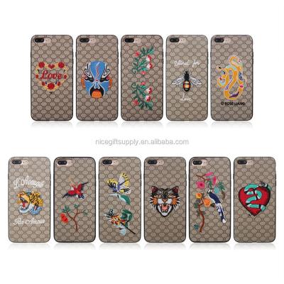 China Animal Phone Back Cover Embroidery Phone Case For Iphone 8 for sale