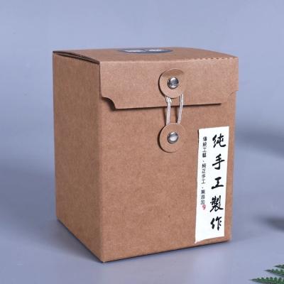 China Recyclable Food Tea Coffee Kraft Paper Box Custom Printed Logo Kraft Paper Box for sale