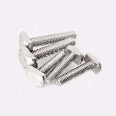 China Stainless steel m6 m4 m8 stainless steel m6 m4 m8 square head bolt 304 stainless steel hammerhead bolt m6 m20 m30 construction flat tg bolt for sale