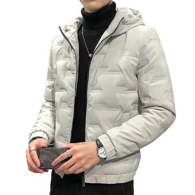 China New Low-rise Regulars Men's Fashionable Hooded Short Gear Fashion Shiny Lightweight Jacket for sale