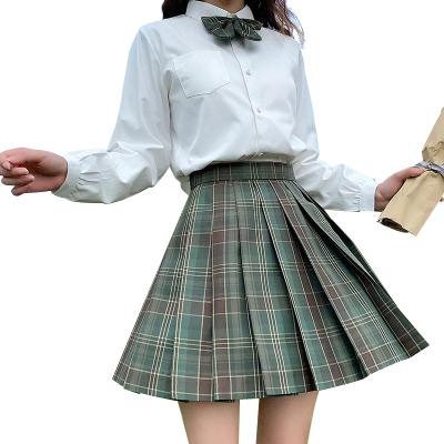 China High Waist JK Plaid Skirt Skirt Wholesale Breathable Japanese College Uniform Style Plaid Skirt Women School Girl Plaid Short Skirt Wholesale for sale