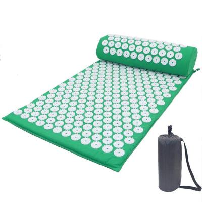 China Cotton Fabric Massage Cushion Custom Foot Acupressure Mat And Pillow Set for sale