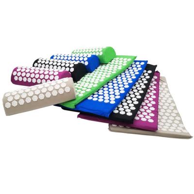 China Blue Green Orange Purple Pain Relief Mat  , PVC ABS Cotton Acupressure Massage Mat for sale