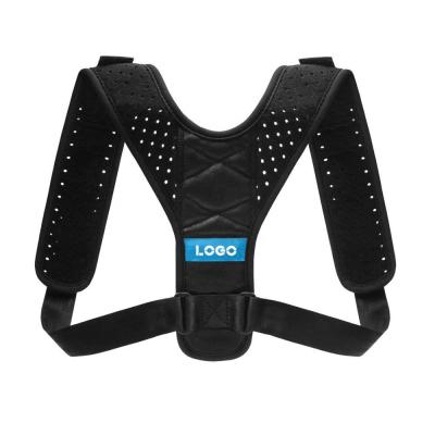 China Breathable Back Adjustable Posture Corrector Neoprene Black Or Customized for sale