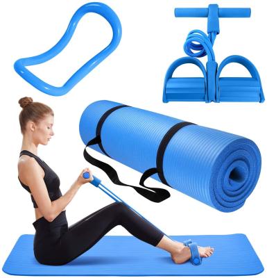 China SGS NBR For Sale Home Use Excersize Mat,Pedal Resistance Band,Pilates Ring-Thick Yoga Mat 3 Piece Set for sale