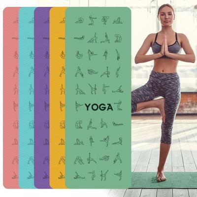 Chine yoga Mat Position Line For Beginner de glissement de 1830*610*6mm EVA Yoga Pose Mat Non à vendre