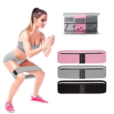 China 8CM Width Fitness Rubber Expander Elastic Polyester 3 In 1 Resistance Exercise Band Set For Home Workout for sale