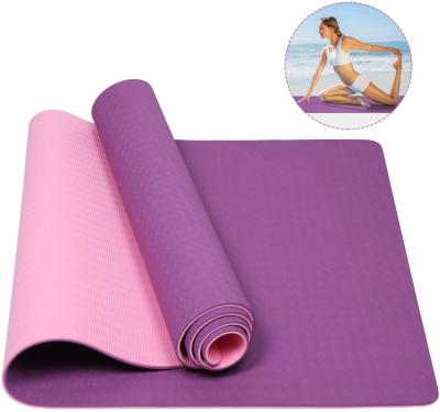 China TPE New Non Slip Rubber 4mm Printing  Thick Non Slip Exercise Mat Sweat Resistant for sale