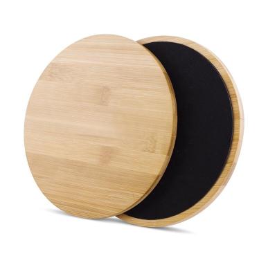 China Wholesale New Arrival Bamboo Strength Exercising Wooden Sliding Core Discs  For Ab Training for sale