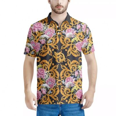 China Monetcat Adornment Luxury Anti-Wrinkle Pattern Gym Shirt Men Short Sleeve for sale