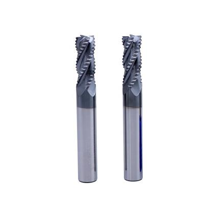 China UNT Carbide End Mill Solid Metal 4 Flute Hard Cutting Machine CNC Rough Milling Cutter For Steel for sale