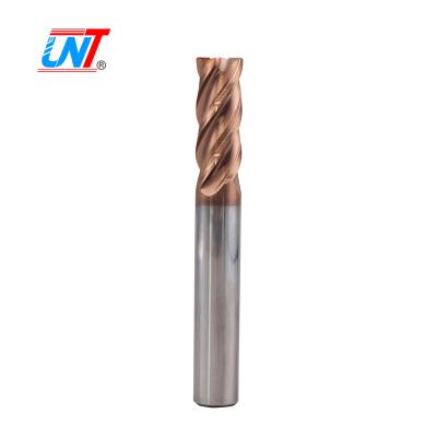 China Stainless Steel HRC65 4 Flute Carbide End Mill Cutter Corner Radius Rounding CNC Tools Tungsten Steel Mill Cutter Metal Milling Router for sale