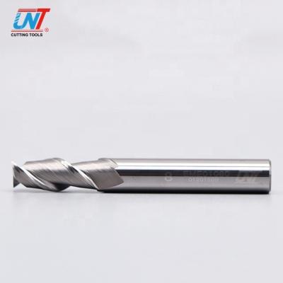 China Slitter UNT Uncoated Carbide Milling Tools 2 Flute Square End Mill For Aluminum for sale