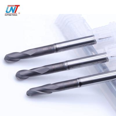 China Slitter UNT Economy Diamond Coated Ball Nose End Mills 4mm Shank Diameter 50mm Long For Graphite for sale