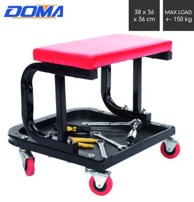 China Mechanical Reapiring Car Maintenance Repair Stools Leather Structure Trolley Z Creeper Seat for sale