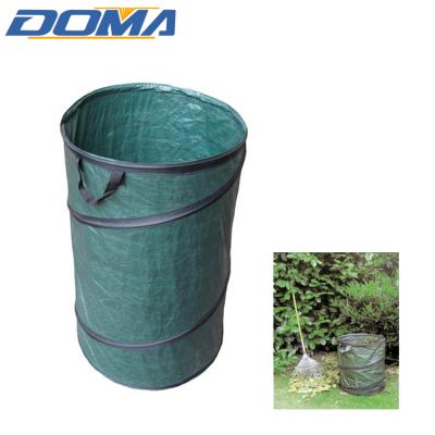 China Foldable Garden Leaf Collector PE Woven Fabric Yard Garden Waste Trash Bag for sale