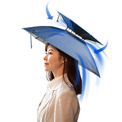 China Minimalist Double Layer With Air Vent Multi Function Silver Coating Hats Umbrella Wholesale for sale