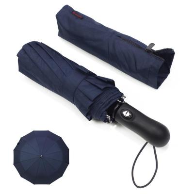 China Automatic Sun Travel Fiberglass 46inch 12ribs Compact Umbrella for sale